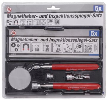 Bgs Technic Magnetische Pick-Up Tool en Inspectie Spiegel Set