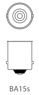 Autolamp 12V 10W BA15s x10 stuks