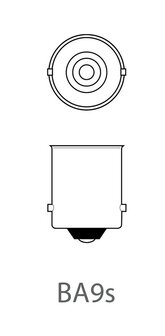 Autolamp 12V 4W BA9s x10 stuks