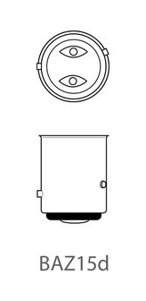 Autolamp 12V 21/4W BAZ15d x10 stuks