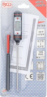 Bgs Technic Digitale thermometer met rvs meetsonde