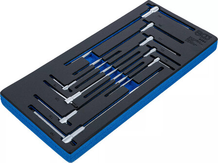 Schroevendraaierset met T-schuifgreep T-profiel (voor Torx) T10 - T50 9-dlg