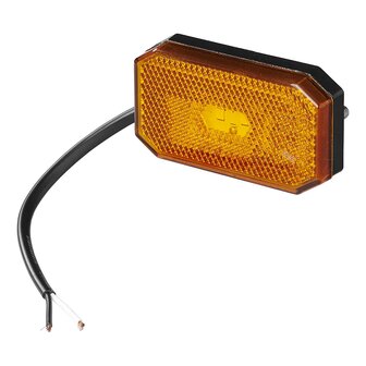 Zijmarkeringslamp 12/24V oranje 80 x 44 mm LED