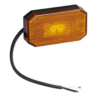 Zijmarkeringslamp 12/24V oranje 80 x 44 mm LED