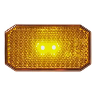 Zijmarkeringslamp 12/24V oranje 80 x 44 mm LED