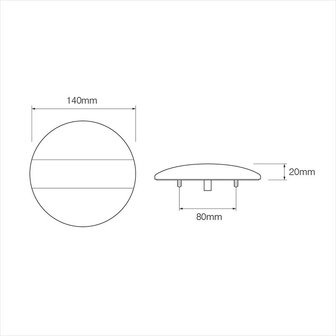 Achterlicht 12/24V 3 functies 140mm STI LED