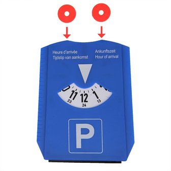 Parkeerschijf NL/D/F/GB met ijskrabber &amp; winkelwagenmuntjes