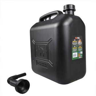 Jerrycan 20L kunststof zwart UN-gekeurd