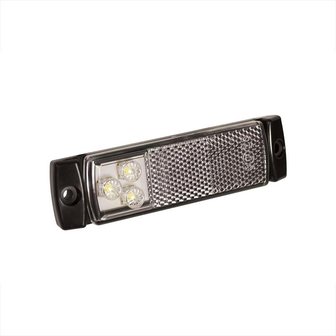 Markeringslamp 12/24V wit 126x30mm LED