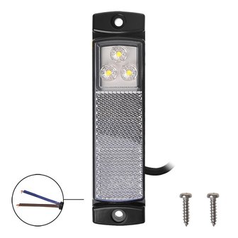 Markeringslamp 12/24V wit 126x30mm LED