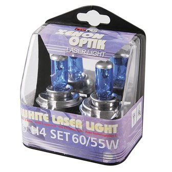 White Laser Light 12V 60/55W H4 2 stuks in box