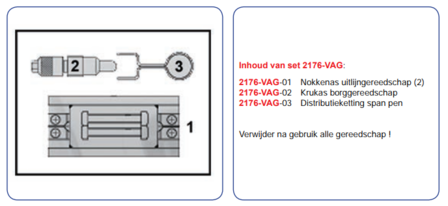 Tijdafstelset 2,4 - 3,2 VAG