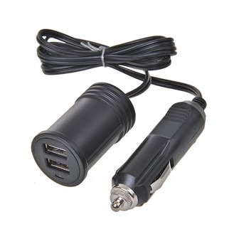 Verlengkabel 1M met USB lader 2-weg type A 12V/24V