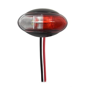 Breedtelicht 10-30V rood/wit 60x34mm LED