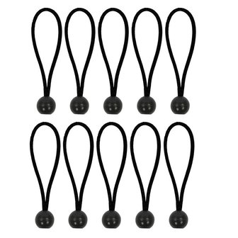 Tentspanner elastisch 15cm met plastic bal set van 10 stuks