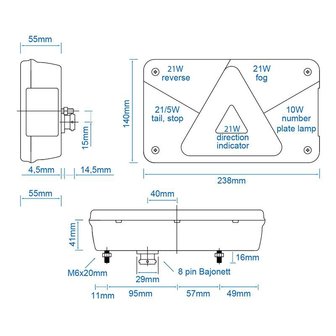 Asp&ouml;ck Multipoint V achterlicht links