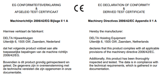 Elektrische kettingtakel 400V met hijshoogte dubbele snelheid