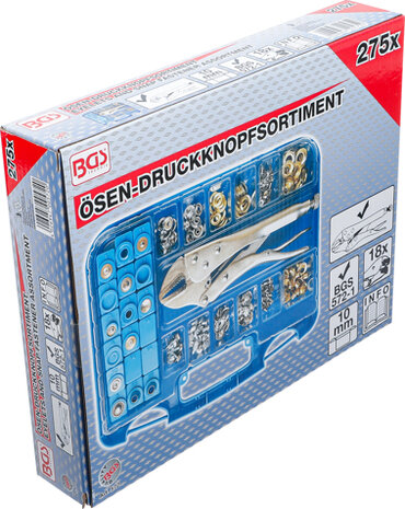 Bgs Technic Assortiment met oogjes en kliksluitingen 275 delig