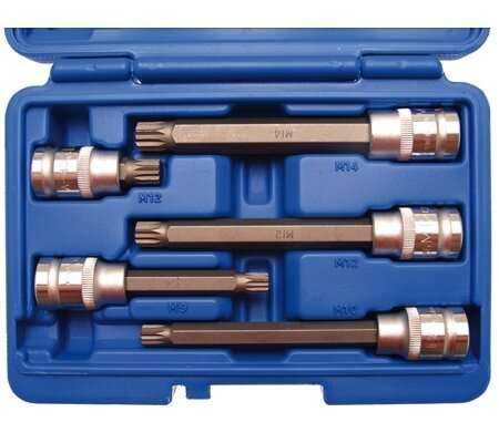 Bgs Technic Bit doppenset 12,5 mm (1/2) drive Spline 5 delig