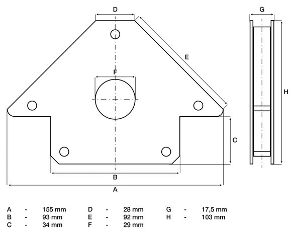 Bgs Technic Magnetische lasklem 20 kg