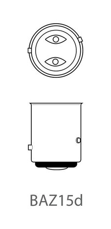 Autolamp 12V 21/4W BAZ15d x10 stuks