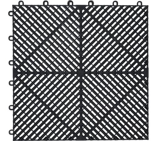 Set kunststoftegels kliksysteem 400 x 400 x 18 mm 10-dlg