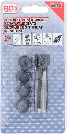 Bgs Technic Repair Kit voor Spark Plug Thread M14 x 1.25 mm 5 delig