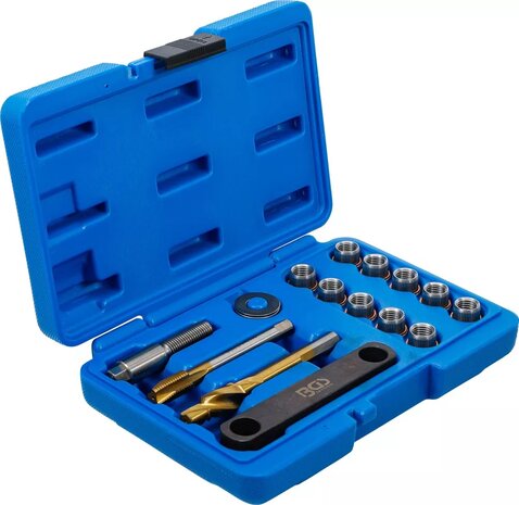 Bgs Technic 15 stuks Rem Schroefdraad reparatieset M12 x 1.5 VAG