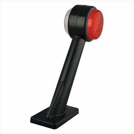 Breedtelicht 12/24V rood/wit 166x193mm LED links in blister