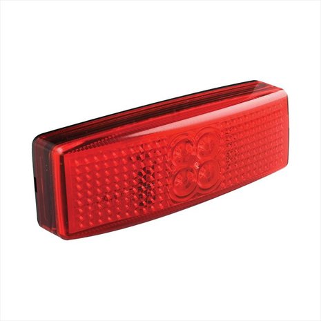 Markeringslamp 12/24V rood 110x40mm LED