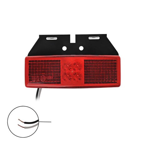 Markeringslamp 12/24V rood 110x40mm LED met houder