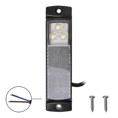 Markeringslamp 12/24V wit 126x30mm LED