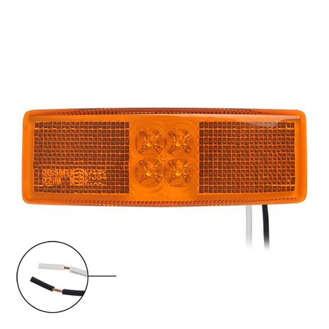 Zijmarkeringslamp 12/24V oranje 110x40mm LED