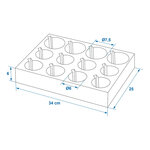 Bekerhouder van hard foam voor glazen en kopjes