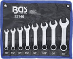 Bgs Technic Steekringsleutelset, extra kort inches 3/8 - 7/8, 8-dlg