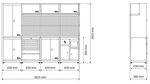 Wandsysteem gecombineerd hout 4 modules