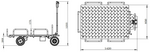 Elektrische platformwagen 400kg 1210x850mm - batterij 36V / 12Ah