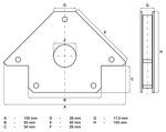 Bgs Technic Magnetische lasklem 20 kg