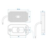 Zijmarkeringslamp 12/24V oranje 80 x 44 mm LED