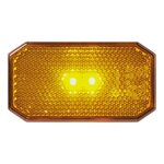 Zijmarkeringslamp 12/24V oranje 80 x 44 mm LED