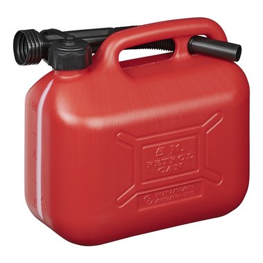 Jerrycan 5L kunststof rood UN-gekeurd