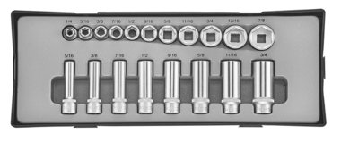 3/8 Doppenset SAE 19 delig