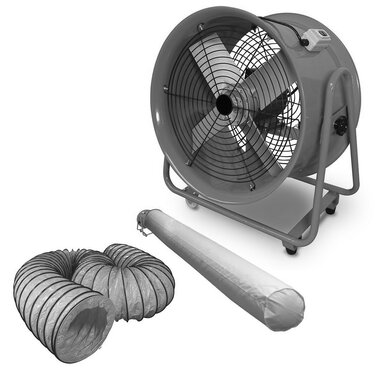 Mobiele ventilator MV500R3 met accessoires