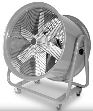 Mobiele ventilator op wielen 2200W 3x400V