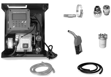 Diesel transferpomp 230v digitaal met filter