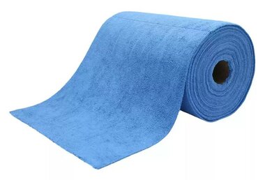 Poetsdoek op rol 75 stuks Blauw